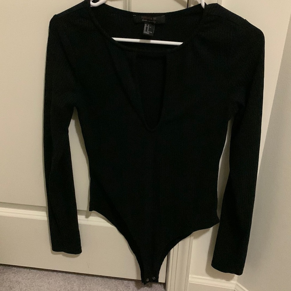 Forever 21 Contemporary Black Bodysuit